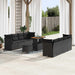 Tuin Sofa Set 11 st 8-Aantal zitplaatsen Zwart poly rattan