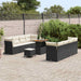 Tuin Sofa Set 11 st 8-Aantal zitplaatsen Zwart en Crème