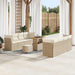 Tuin Sofa Set 11 st 8-Aantal zitplaatsen Beige en Crème