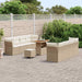Tuin Sofa Set 11 st 8-Aantal zitplaatsen Beige en Crème