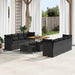 Tuin Sofa Set 11 st 8-Aantal zitplaatsen Zwart poly rattan