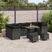 Tuin Sofa Set 10 st 7-Aantal zitplaatsen Zwart poly rattan