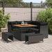 Tuin Sofa Set 8 st 5-Aantal zitplaatsen Zwart poly rattan