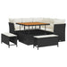 Tuin Sofa Set 8 st 5-Aantal zitplaatsen Zwart en Crème