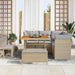 Tuin Sofa Set 8 st 5-Aantal zitplaatsen Beige en Licht Grijs