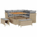 Tuin Sofa Set 8 st 5-Aantal zitplaatsen Beige en Licht Grijs