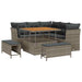 Tuin Sofa Set 8 st 5-Aantal zitplaatsen Grijs poly rattan