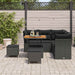 Tuin Sofa Set 8 st 5-Aantal zitplaatsen Zwart poly rattan