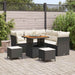 Tuin Sofa Set 8 st 5-Aantal zitplaatsen Zwart en Crème