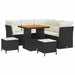 Tuin Sofa Set 8 st 5-Aantal zitplaatsen Zwart en Crème