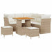Tuin Sofa Set 8 st 5-Aantal zitplaatsen Beige en Crème