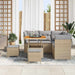 Tuin Sofa Set 8 st 5-Aantal zitplaatsen Beige en Licht Grijs