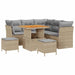 Tuin Sofa Set 8 st 5-Aantal zitplaatsen Beige en Licht Grijs