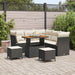 Tuin Sofa Set 8 st 5-Aantal zitplaatsen Zwart en Crème