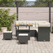 Tuin Sofa Set 8 st 5-Aantal zitplaatsen Zwart en Crème
