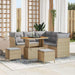 Tuin Sofa Set 8 st 5-Aantal zitplaatsen Beige en Licht Grijs