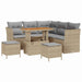 Tuin Sofa Set 8 st 5-Aantal zitplaatsen Beige en Licht Grijs