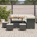 Tuin Sofa Set 9 st 5-Aantal zitplaatsen Zwart en Crème