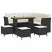 Tuin Sofa Set 9 st 5-Aantal zitplaatsen Zwart en Crème