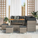 Tuin Sofa Set 9 st 5-Aantal zitplaatsen Grijs poly rattan