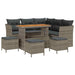 Tuin Sofa Set 9 st 5-Aantal zitplaatsen Grijs poly rattan