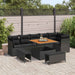 Tuin Sofa Set 9 st 6-Aantal zitplaatsen Zwart