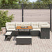 Tuin Sofa Set 9 st 6-Aantal zitplaatsen Zwart en crème