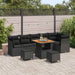 Tuin Sofa Set 9 st 6-Aantal zitplaatsen Zwart