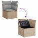 Tuin Sofa Set 9 st 6-Aantal zitplaatsen Beige en Licht Grijs
