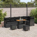 Tuin Sofa Set 9 st 6-Aantal zitplaatsen Zwart