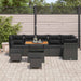 Tuin Sofa Set 9 st 6-Aantal zitplaatsen Zwart