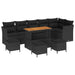 Tuin Sofa Set 10 st 6-Aantal zitplaatsen Zwart