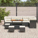 Tuin Sofa Set 10 st 6-Aantal zitplaatsen Zwart en crème