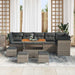 Tuin Sofa Set 10 st 6-Aantal zitplaatsen Grijs