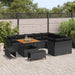 Tuin Sofa Set 12 st 9-Aantal zitplaatsen Zwart poly rattan