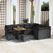 Tuin Sofa Set 12 st 9-Aantal zitplaatsen Zwart poly rattan