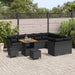 Tuin Sofa Set 12 st 9-Aantal zitplaatsen Zwart poly rattan