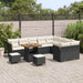 Tuin Sofa Set 12 st 9-Aantal zitplaatsen Zwart en Crème