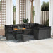 Tuin Sofa Set 12 st 9-Aantal zitplaatsen Zwart poly rattan