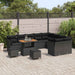 Tuin Sofa Set 12 st 9-Aantal zitplaatsen Zwart poly rattan