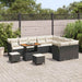 Tuin Sofa Set 12 st 9-Aantal zitplaatsen Zwart en Crème