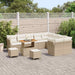 Tuin Sofa Set 12 st 9-Aantal zitplaatsen Beige en Crème