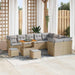 Tuin Sofa Set 12 st 9-Aantal zitplaatsen Beige en Licht Grijs