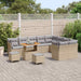 Tuin Sofa Set 12 st 9-Aantal zitplaatsen Beige en Licht Grijs