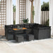Tuin Sofa Set 13 st 9-Aantal zitplaatsen Zwart poly rattan