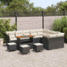 Tuin Sofa Set 13 st 9-Aantal zitplaatsen Zwart en Crème