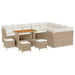 Tuin Sofa Set 13 st 9-Aantal zitplaatsen Beige en Crème