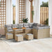 Tuin Sofa Set 13 st 9-Aantal zitplaatsen Beige en Licht Grijs