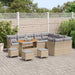 Tuin Sofa Set 13 st 9-Aantal zitplaatsen Beige en Licht Grijs