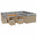 Tuin Sofa Set 13 st 9-Aantal zitplaatsen Beige en Licht Grijs